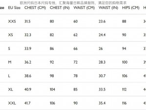 欧洲尺码日本尺码专线，汇聚海量日韩品牌服饰，满足您的购物需求