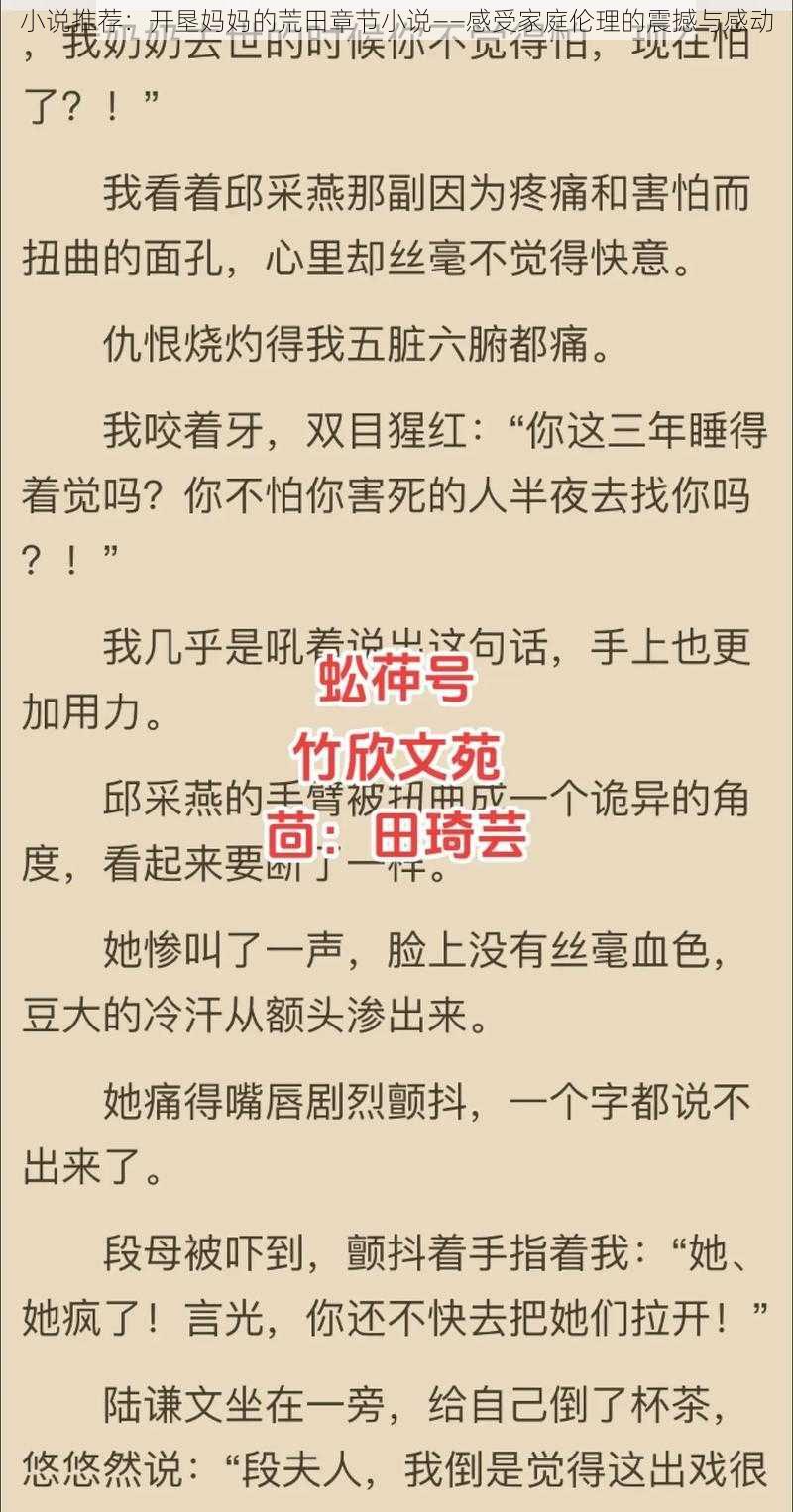 小说推荐：开垦妈妈的荒田章节小说——感受家庭伦理的震撼与感动