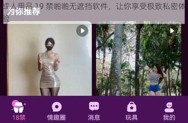 成人用品 19 禁啪啪无遮挡软件，让你享受极致私密体验