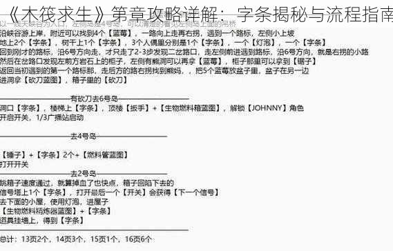 《木筏求生》第章攻略详解：字条揭秘与流程指南