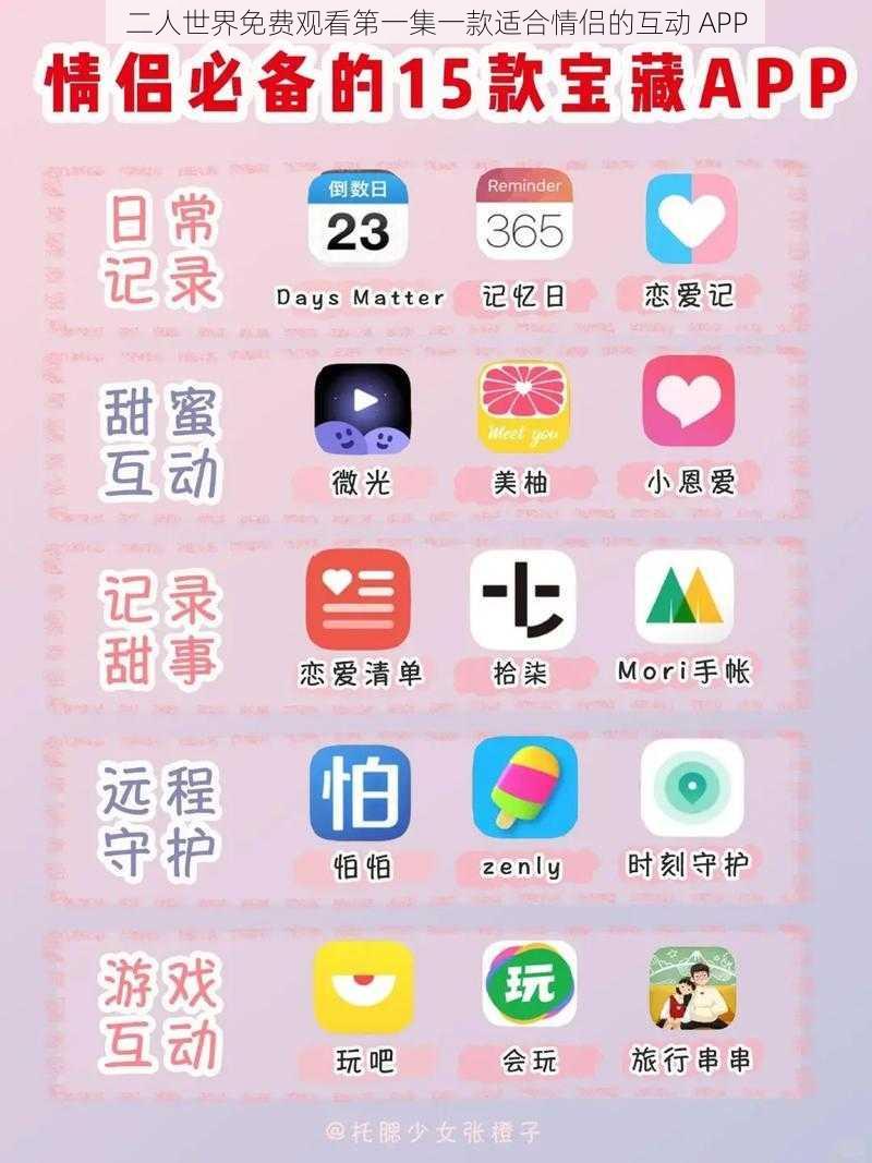 二人世界免费观看第一集一款适合情侣的互动 APP