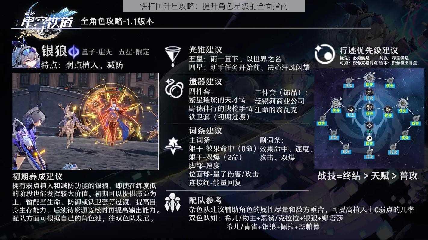 铁杆国升星攻略：提升角色星级的全面指南