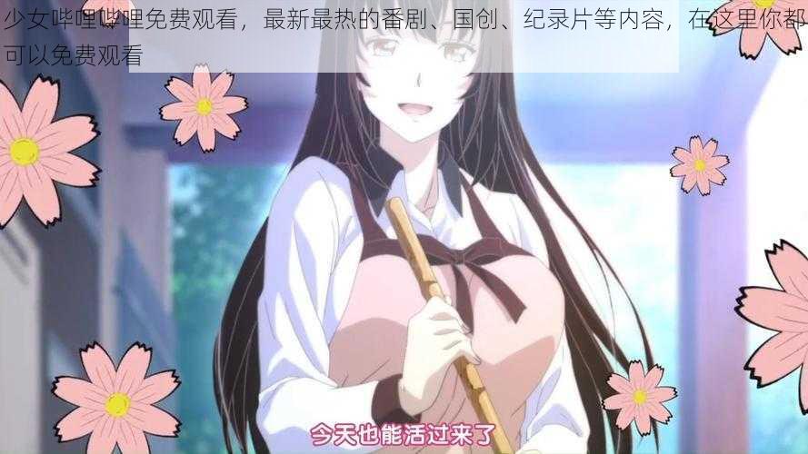 少女哔哩哔哩免费观看，最新最热的番剧、国创、纪录片等内容，在这里你都可以免费观看