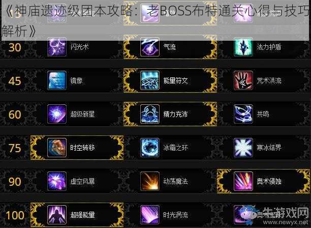 《神庙遗迹级团本攻略：老BOSS布特通关心得与技巧解析》