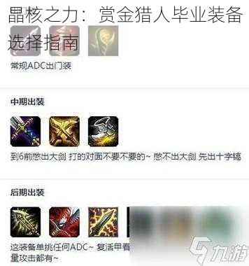 晶核之力：赏金猎人毕业装备选择指南